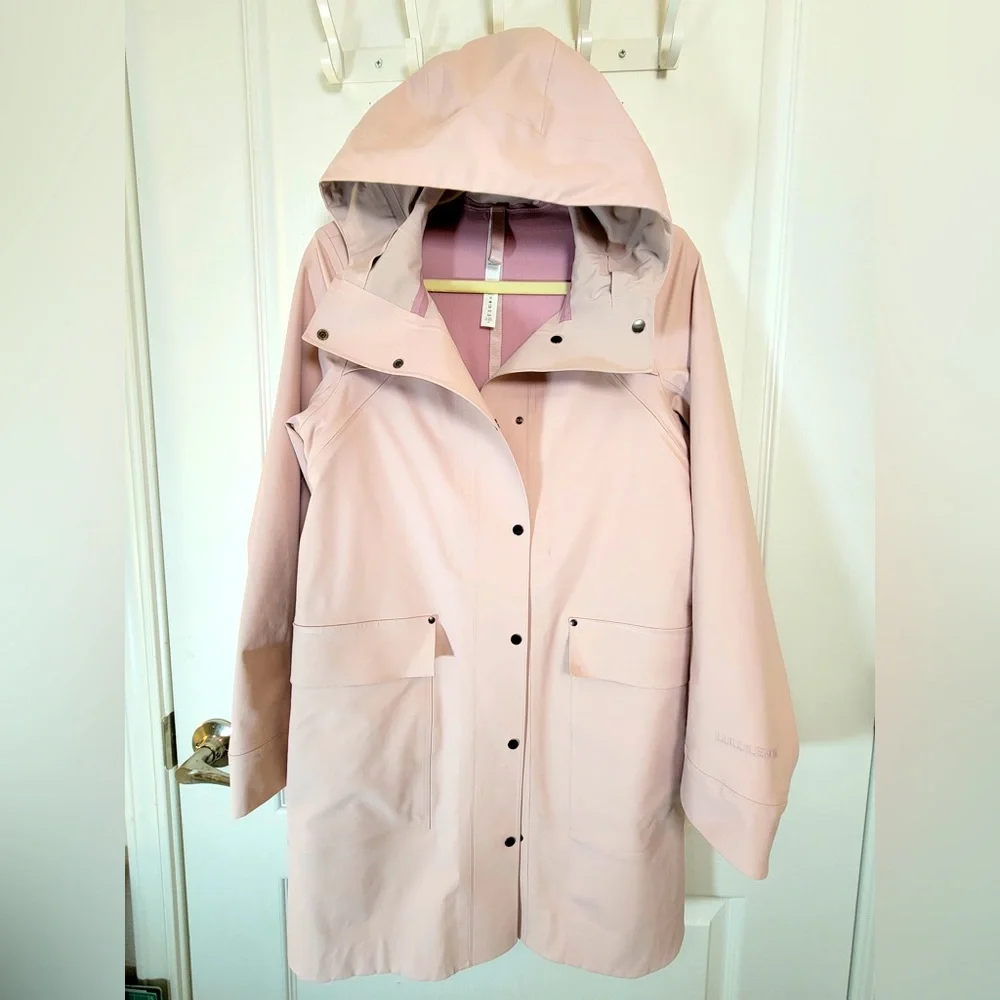 Lululemon Into The Drizzle Jacket•Waterproof Glyde•RARE FAWN PINK•LIKE NEW•6 - Picture 7 of 16